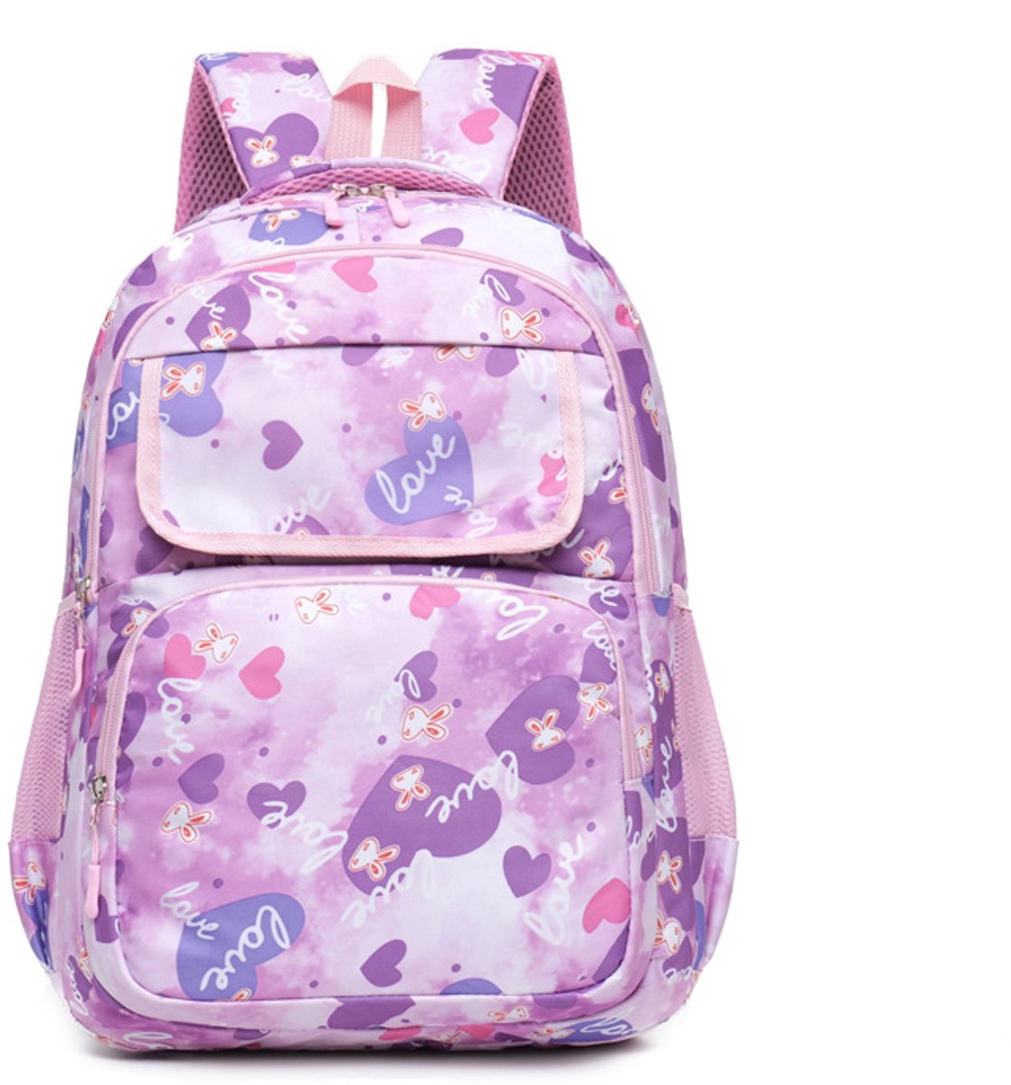 KZQ Rugzak - Schoudertas - Kinderrugzak - Schoolrugzak - Grote capaciteit - 32 x 14 x 47cm - Paars