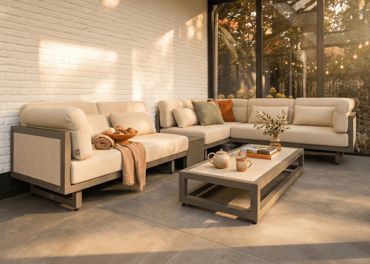 Apple Bee Santorini Loungeset 5-delig Nr.2 - Links Lang - Upholstered