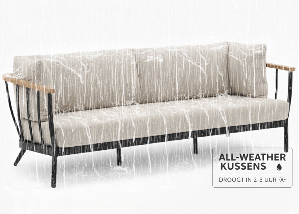 Apple Bee Condor Loungeset Nr. 24 - 5-delig - Black - BEE Wett