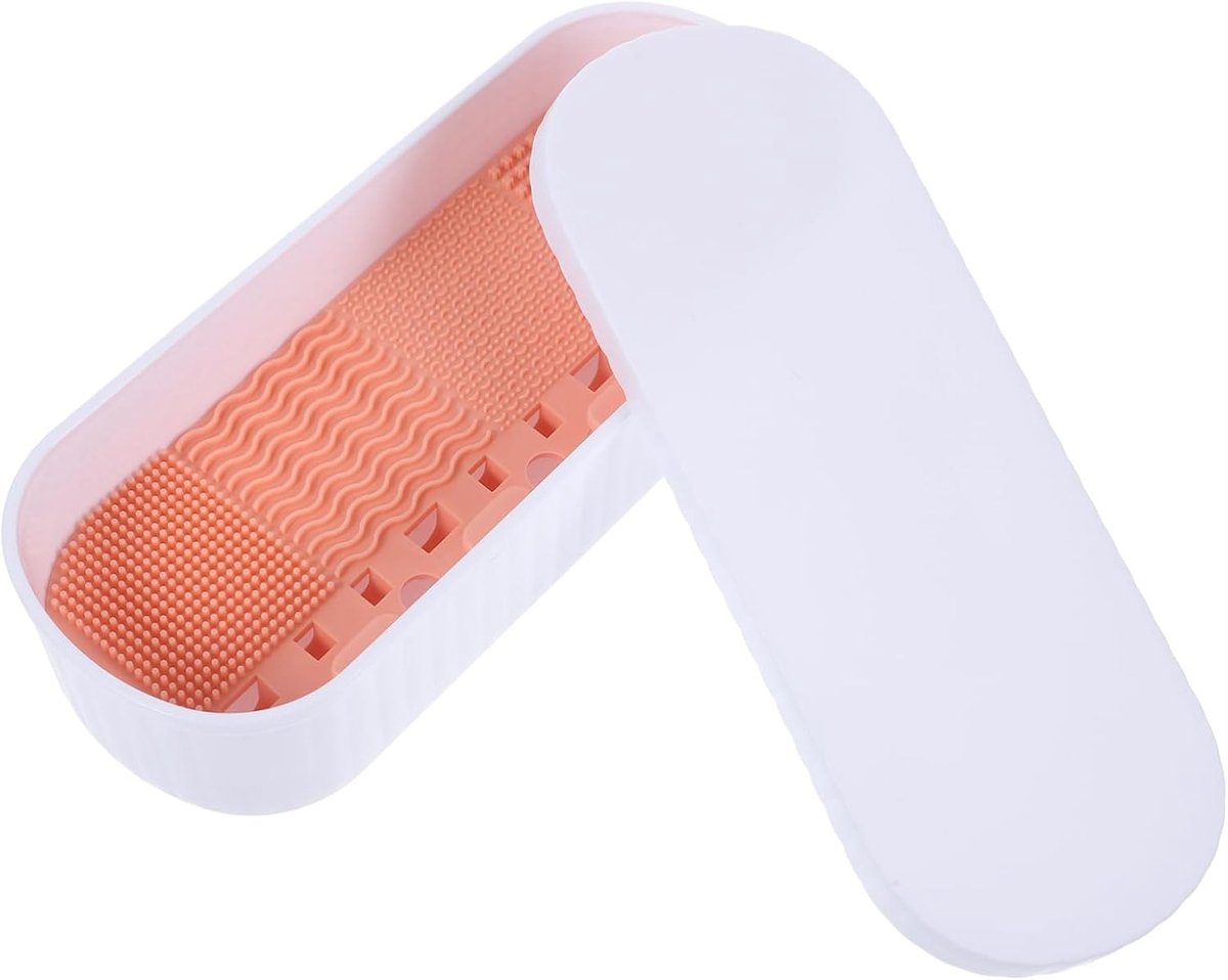Make-Up Borstel Reiniger - Make Up Kwastenreiniger - Cleaner Tools - Schoonmaak Mat - Droger - Siliconen - Draagbaar Wasgereedschap - Voor Het Reinigen Van Make Up Borstels - Ook Geschikt Voor Make Up Spons - Vrouwen - 22*9*5.5cm
