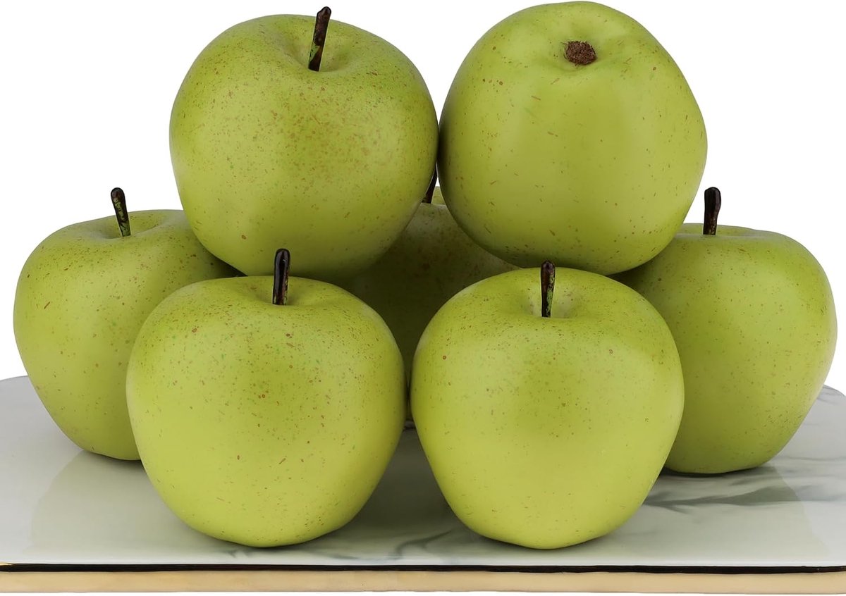 Kunstfruit - Set van 6 - 7 cm - Groen