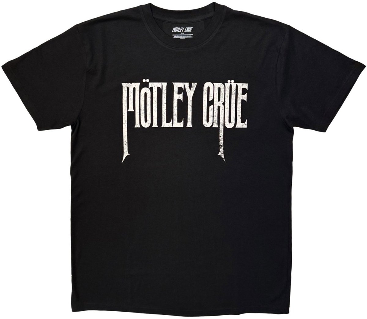 Motley Crue - Logo Mono Heren Tshirt - 2XL - Zwart/Wit