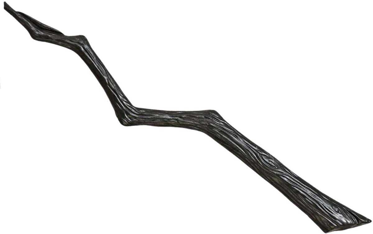 Atosa Carnaval verkleed toverstokje Flitz - voor heksen en tovenaars - 36 cm - zwart - kunststof