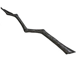 Atosa Carnaval verkleed toverstokje Flitz - voor heksen en tovenaars - 36 cm - zwart - kunststof