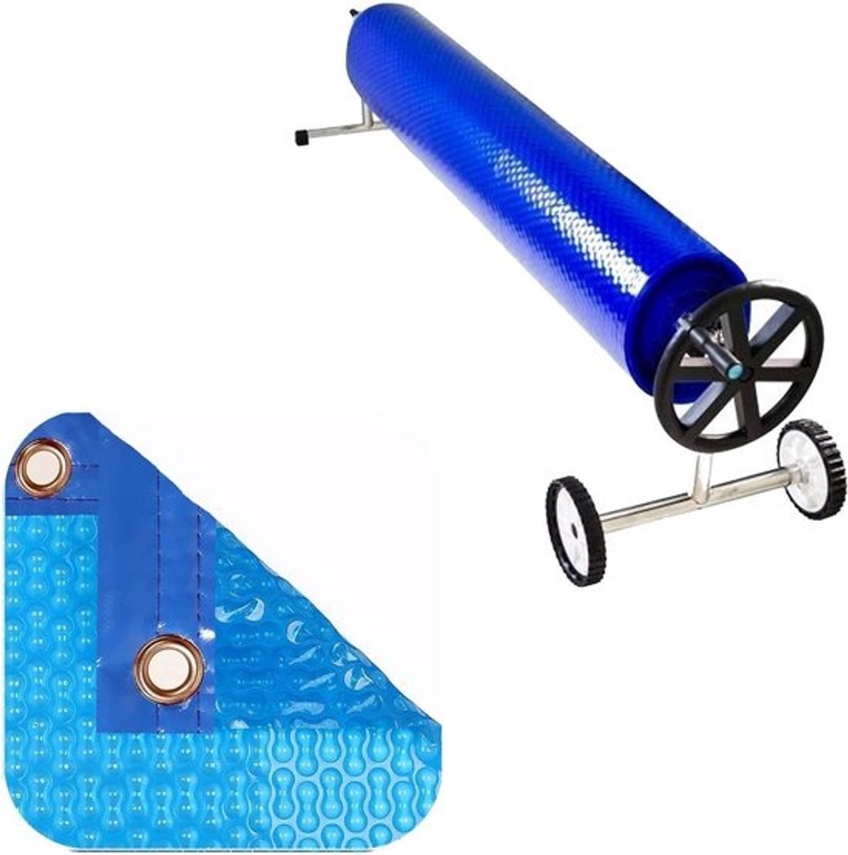 Zwembadafdekking Rol - Thermodeken Pool Cover - Zwembad Onderhoud - Geo Bubble 400 Micron - 3 x 7 m - Blauw