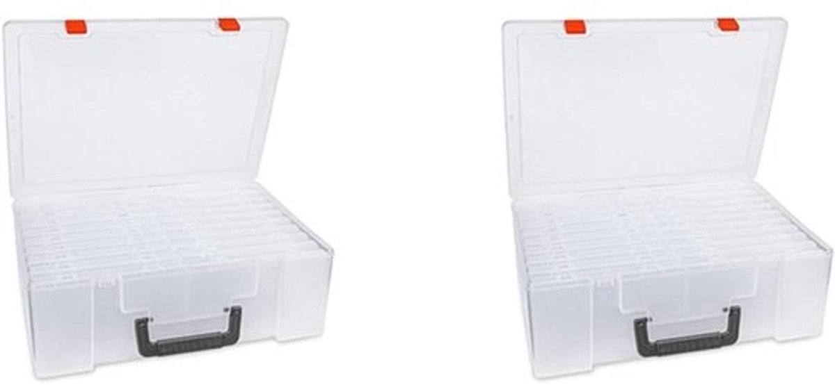 Foto Opbergdozen - Foto Organizer - Foto's Bewaren - Zuurvrij Materiaal - 2 stuks - Transparant
