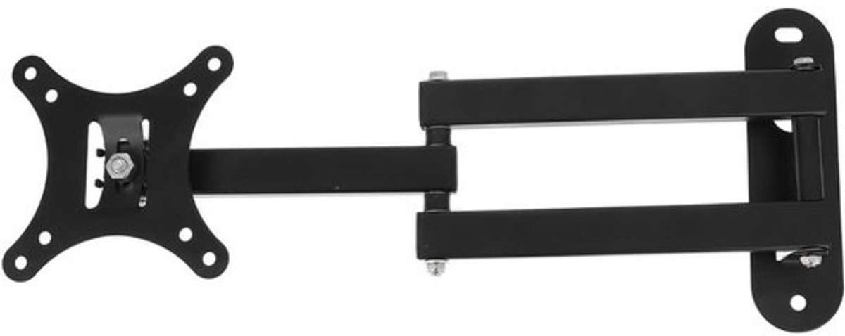 TV Beugel Wandmontage - Draaibare TV-standaard - Ruimte Besparen - Verstelbare Arm - 14-27 Inch - Zwart