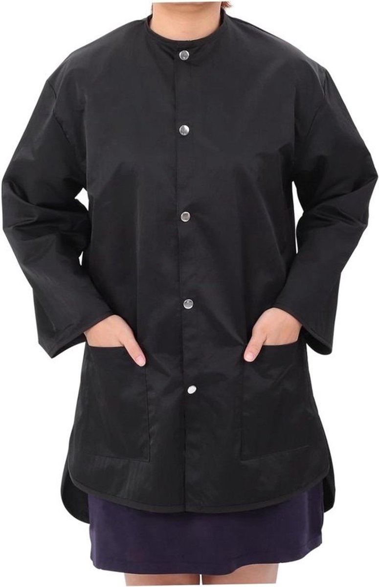 Salon Werkjas - Kappersschort Stylist - Kleding Beschermen - Lange Mouwen - 87 x 56 cm - Zwart
