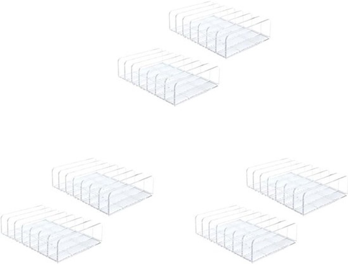 Oogschaduw Palet Organizer - Cosmetische Opberger - Make-up Opbergen - 7 Secties - 17 x 125 x 4 cm - Transparant