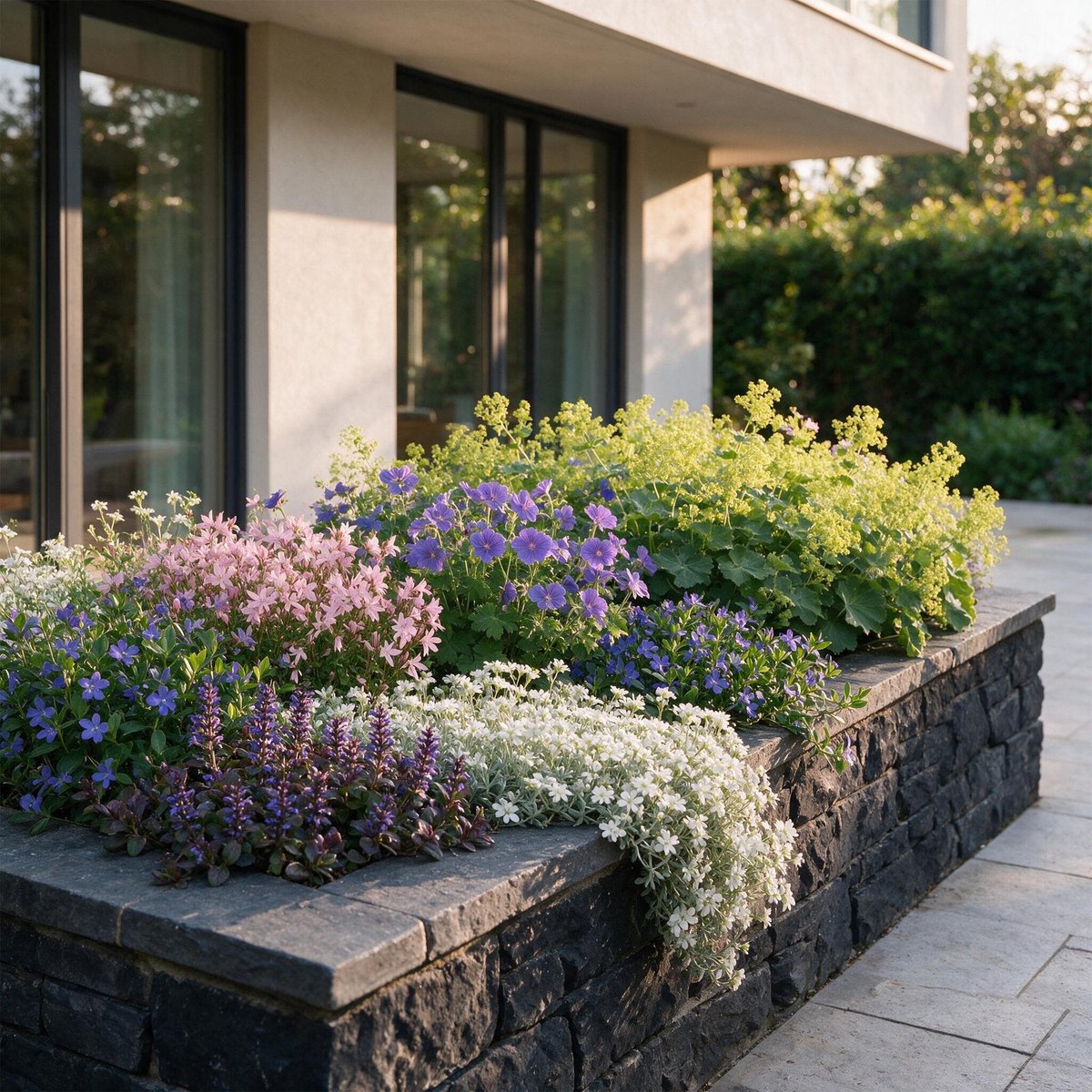 Green boutiQ - Vasteplant - Borderpakket - Bodembedekend - Diversen - Soorten en kleuren - 12 Planten - Pot 11cm - Hoogte 15-25cm