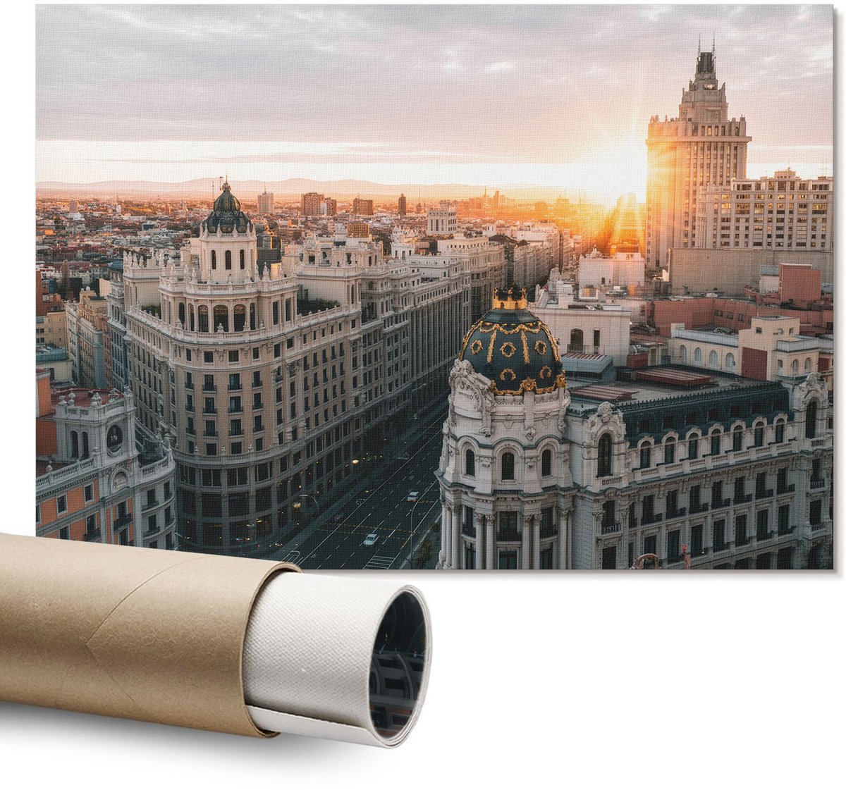 Coloray Polycanvas Poster - Vintage Luxe, Fotografie - A1 - Zwart Motief - Rechthoek - Kunstposter - Slaapkamer - Glamour
