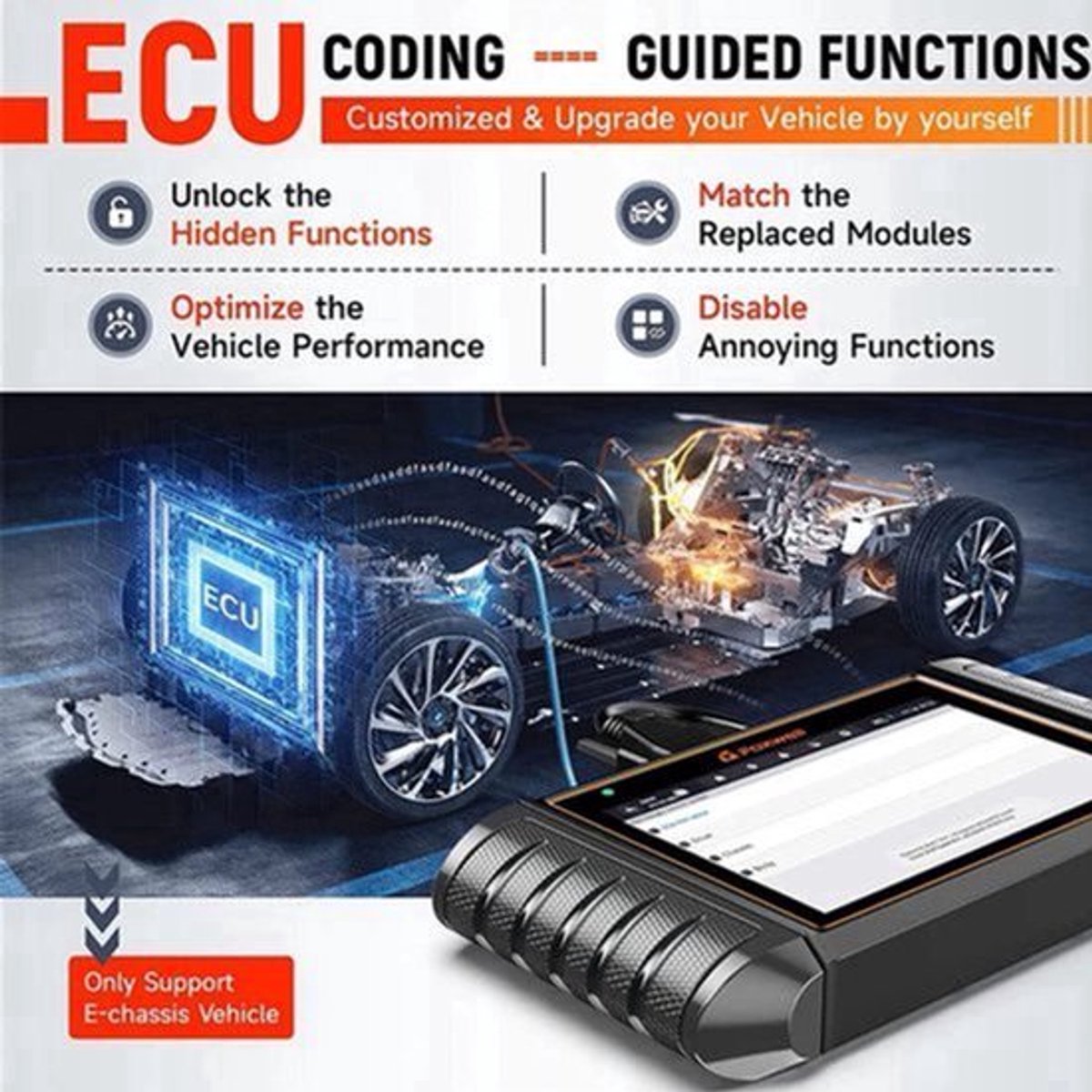 Autodiagnose Scanner – Foutcode Scanner – OBD2 Scanner – Auto Diagnose Tool – 5.5-Inch Touchscreen – Wi-Fi En Bluetooth