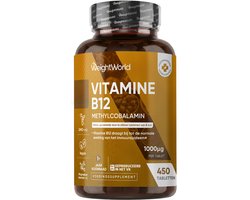 WeightWorld Vitamine B12 tabletten - 1000 mcg - 450 vegan mini-tabletten voor 1+ jaar voorraad