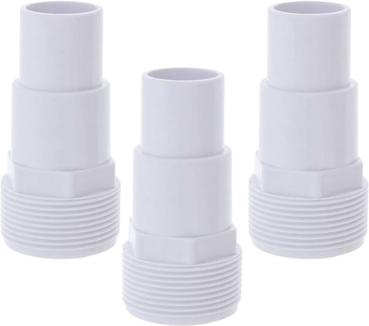 Adapters geschikt voor Hayward SPX1091Z7 en SPX1091Z4, geschikt geschikt voor zwembadfilterpompen, slangadapters, geschikt geschikt voor schroefdraad van 1 1/4 inch - 1 1/2 inch, 1,5 inch aansluitingen, 3 stuks.