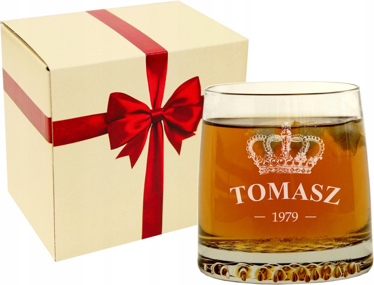 Glazen Whiskyglas met Gravure - 300 ml - Cadeauverpakking