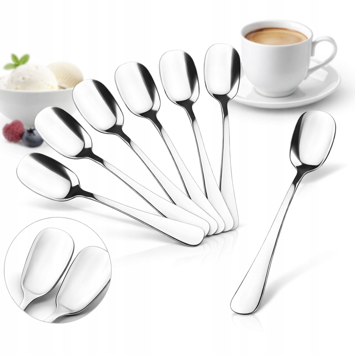Dessertlepels RVS 14,5 cm - Set van 6 stuks