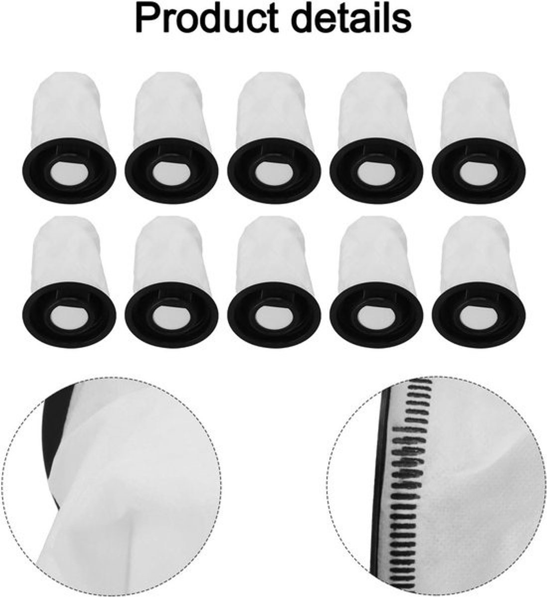 Stofzuigerzakken - Stofzakken - Stofzuigen - Drielaagse microvezel - 10 stuks - Wit