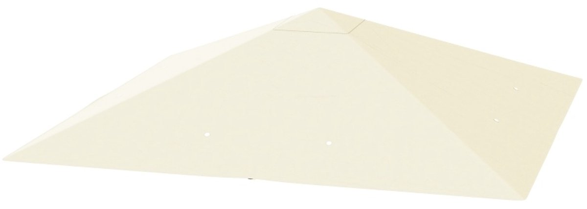 MODFU-Verandazeil-3x3 M-Oxford 600D-Crèmewit-UV30+-8 Drainagegaten