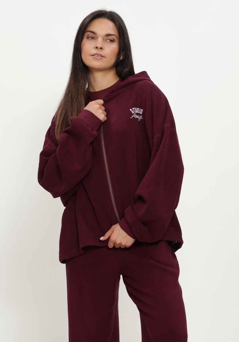 Studio Amaya Rove Sweater Truien & vesten Dames - Sweater - Hoodie - Vest- Bordeaux - Maat XS