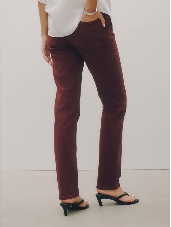 Next - Dames - Nette stretchjeans met halfhoge taille - Rood
