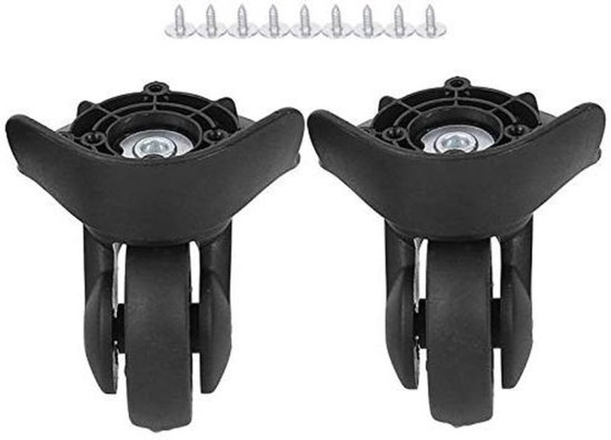 - Set van 2 vervangende wielen voor koffer trolley - bagagekoffer accessoires - maat S