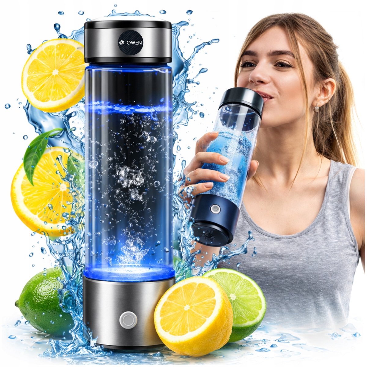 Draagbare Waterstof Waterfles Generator - Gezond & Verfrissend