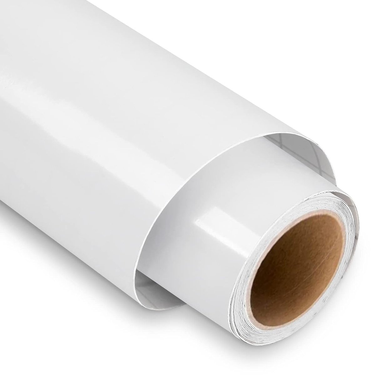 Glanzende witte zelfklevende vinylfolie voor plotter, 30,5 x 152,5 cm, voor Cricut en andere snijmachines, voor decoratie van bekers, glas, keramiek en meer