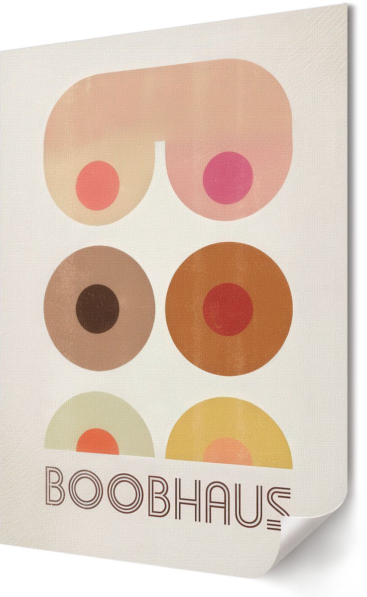 Coloray Polycanvas Poster - Boobhaus-Graphics, Illustratie - 420 x 594 - Beige Wanddecoratie - Rechthoek - Wandkunst - Woonkamer, Slaapkamer, Kantoor - Humoristisch