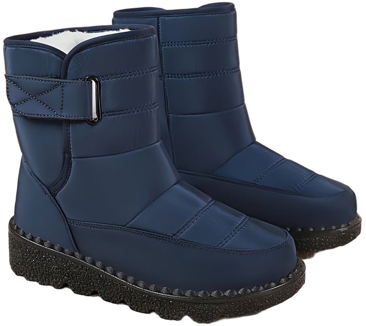 Currero Snowboots Dames Sneeuwlaarzen Dames Winterlaarzen Gevoerde Winterschoenen Waterdicht Antislip Zool Warm Gevoerd Wandellaarzen Winter Koningsblauw