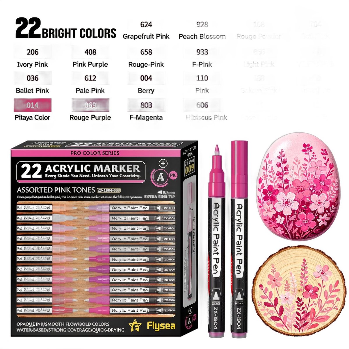 Currero Aquamarkers - Twinmarkers - Brushpennen - Stiften - Markeerstiften Op Waterbasis - Dual Tip - Tekenen En Kleuren - Roze