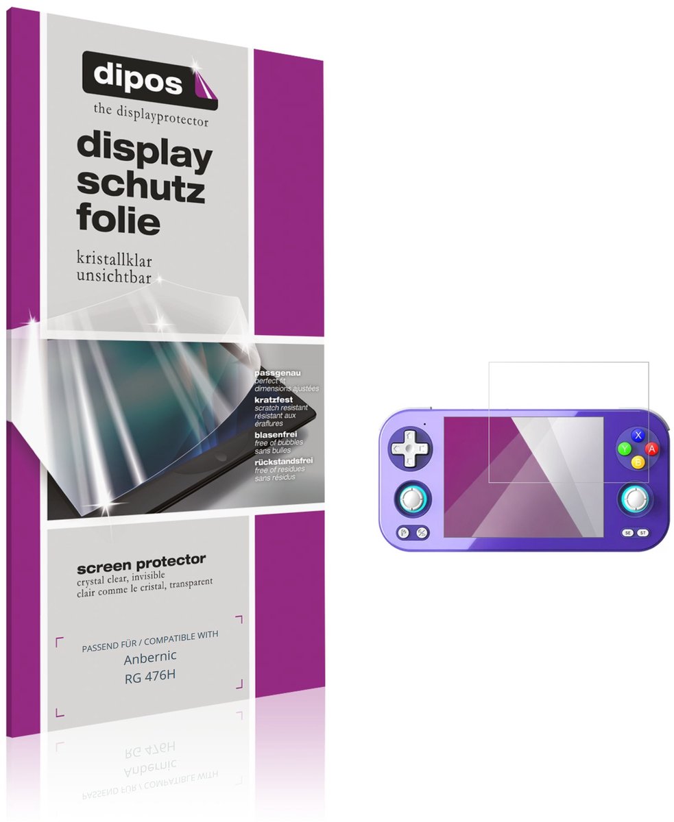 dipos – 2x Beschermfolie geschikt voor Anbernic RG 476H | Krasbestendige & heldere Screenprotector Ultra-Thin