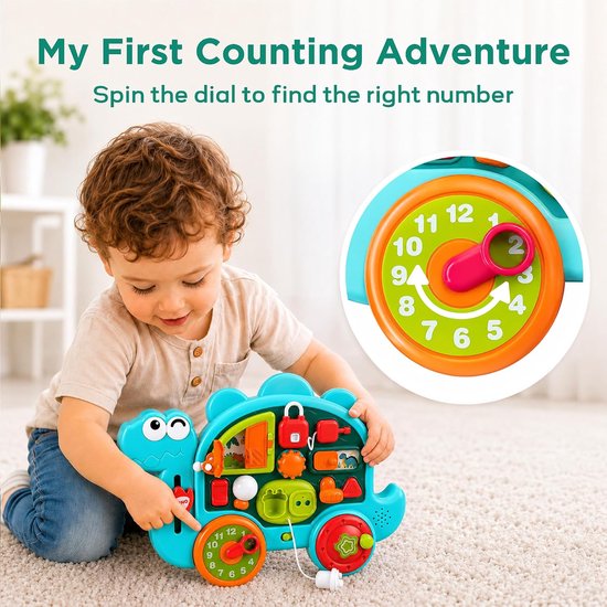 Montessori Busy Board – Plastic Activiteitenbord Voor Peuters Van 1, 2 En 3 Jaar – Sensorisch Speelgoed Voor De Fijne Motoriek – Peuters 1 2 3 Jaar, Jongens Meisjes — afbeelding 5