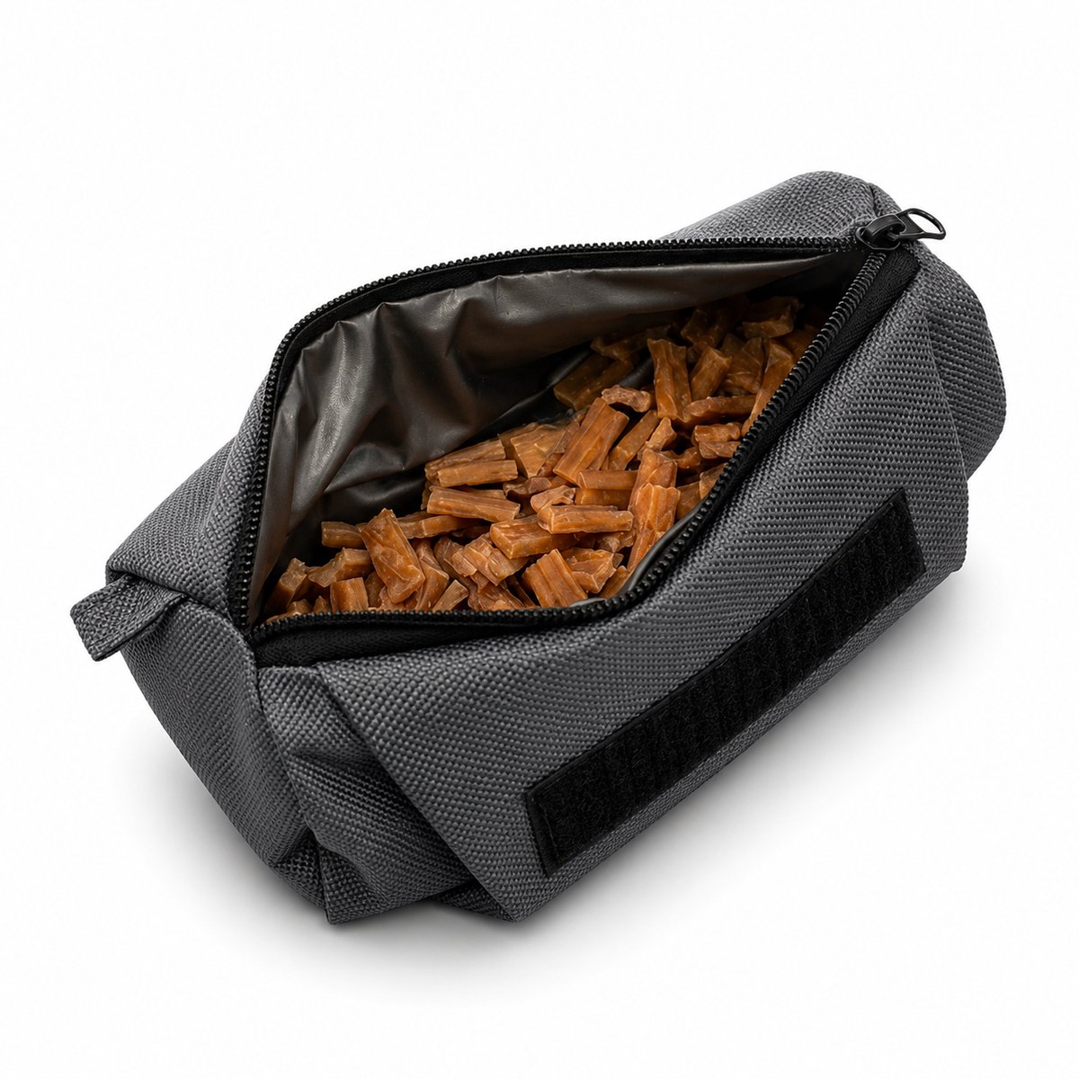 belviona Trainingsdummy hond, snackdummy met werpkoord & karabijnhaak, grijs