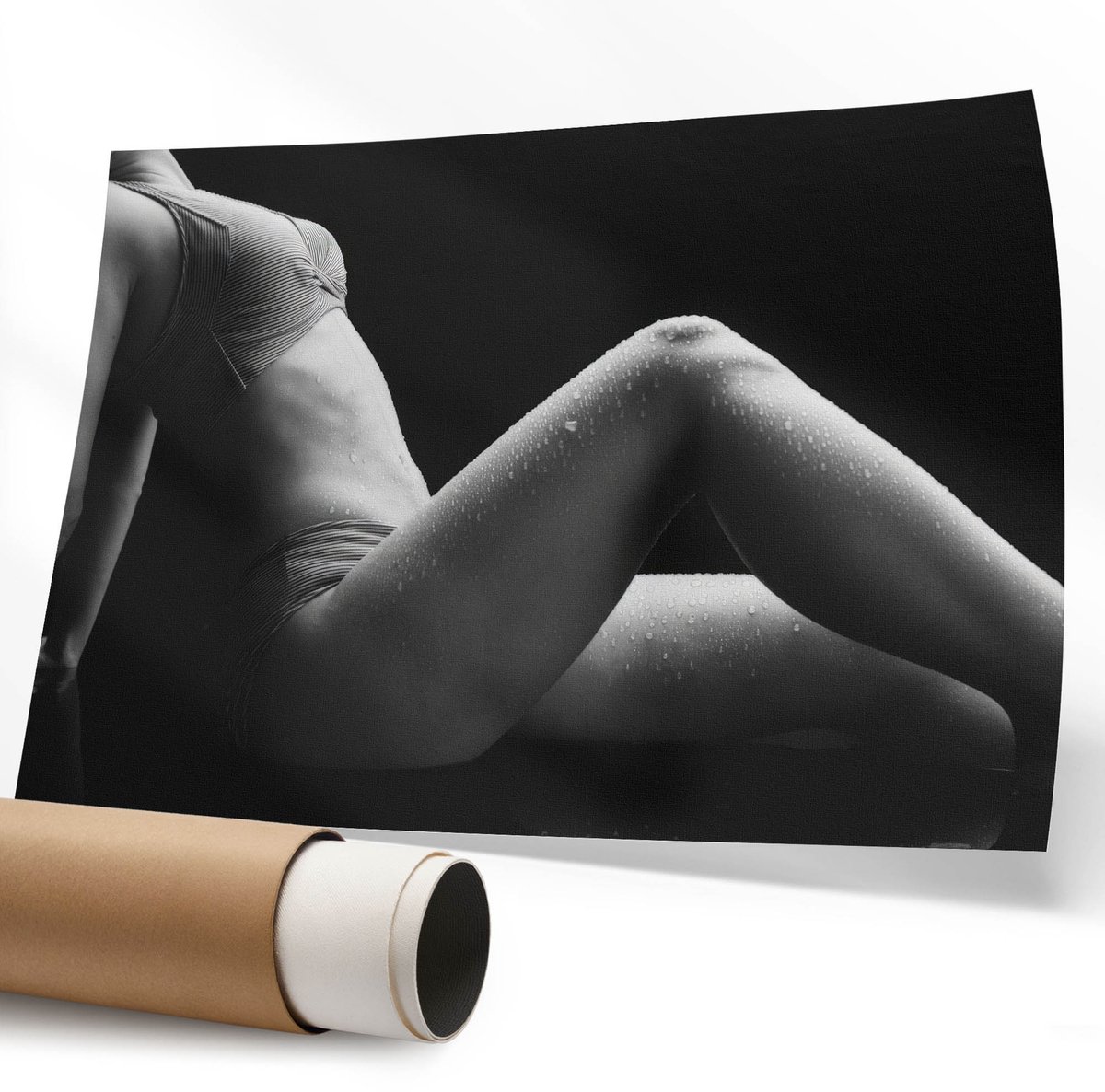 Coloray Polycanvas Poster - Wenteltrap, Fotografie - 594 x 840 mm - Zwart-wit Wanddecoratie - Rechthoek - Kunstposter - Slaapkamer - Klassiek