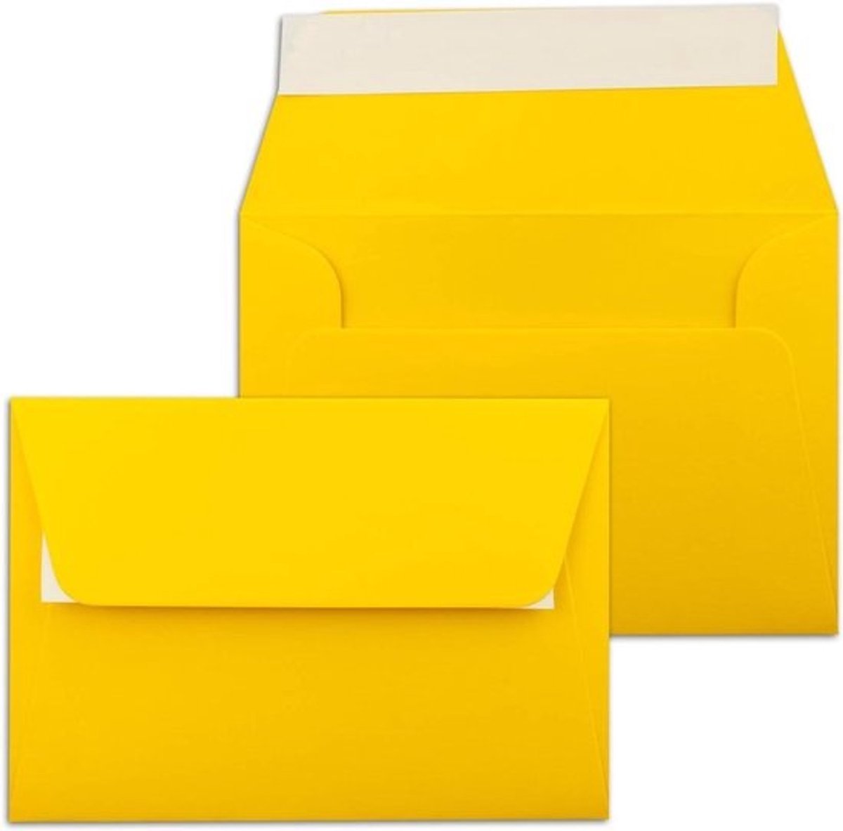 Enveloppen Honing-Geel - Briefkaarten Verzendmappen - Kaarten Versturen - Zelfklevend Zonder Venster - DIN C6 114 x 162 cm - Honinggeel