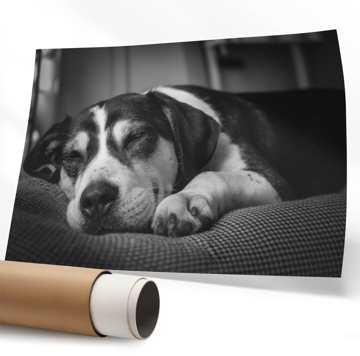 Coloray Polycanvas Wandposter - Subtiel Silhouet, Lijntekening - 594 x 840 mm - Zwart-wit Poster - Rechthoek - Interieurdecoratie - Kantoor - Expressief
