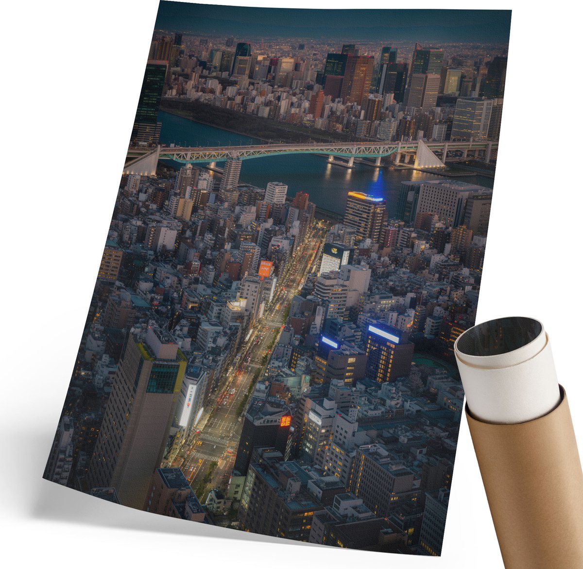 Wallfluent Polycanvas Poster - Soorten Koffie, Illustratie - 297 x 420 mm - Bruin Motief - Rechthoek - Wandkunst - Woonkamer, Slaapkamer, Kantoor - Decoratief