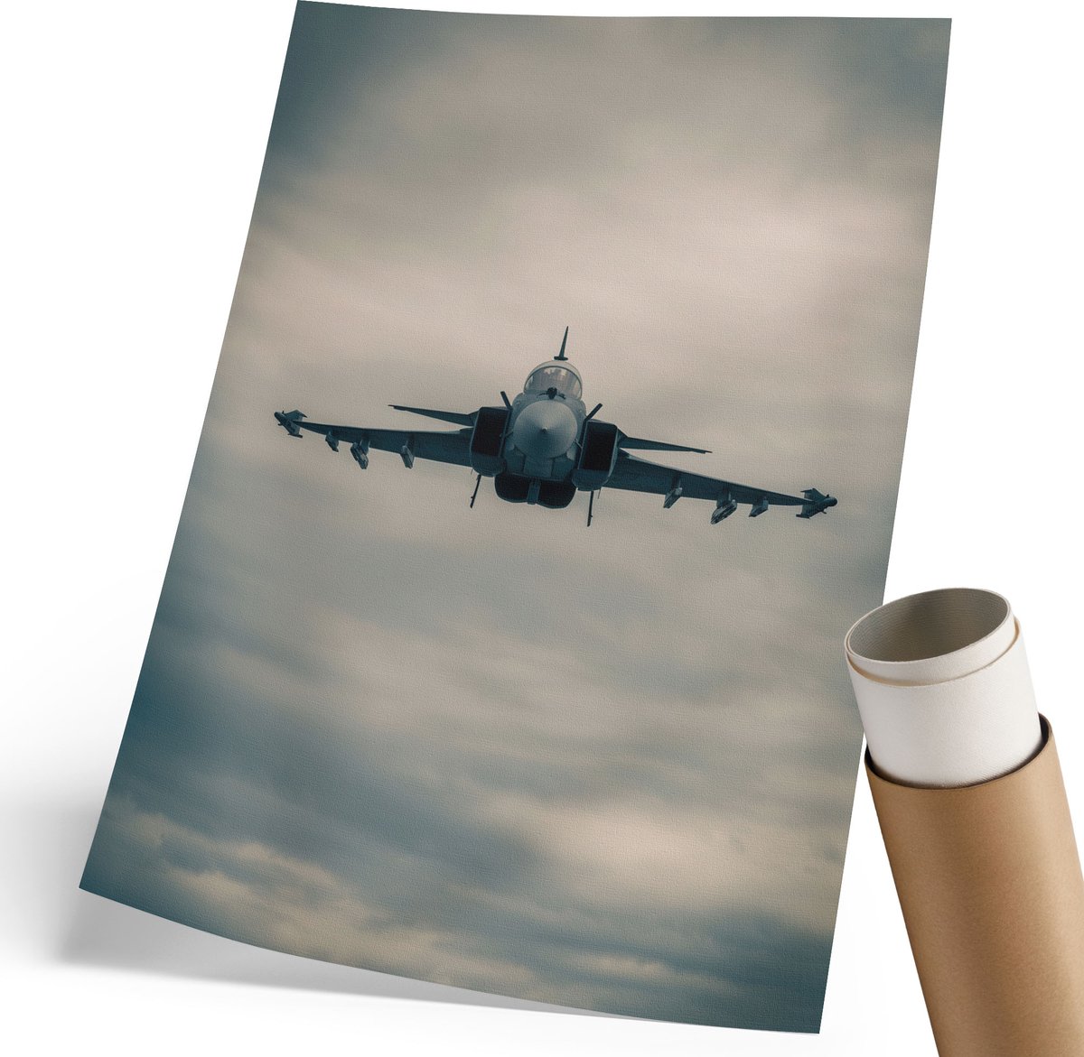 Coloray Polycanvas Poster - Moderne Vechter, Fotografie - 210 x 297 mm - Grijs Motief - Rechthoek - Wandkunst - Woonkamer, Slaapkamer, Kantoor - Modern