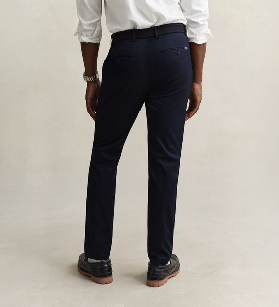 Gant Marineblauwe slim-fit sportbroek