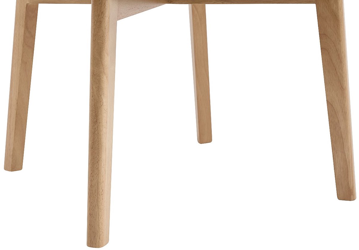 Vente-unique Set van 2 stoelen in gestructureerde stof en licht natuurlijk heveahout - Terracotta MARLENI