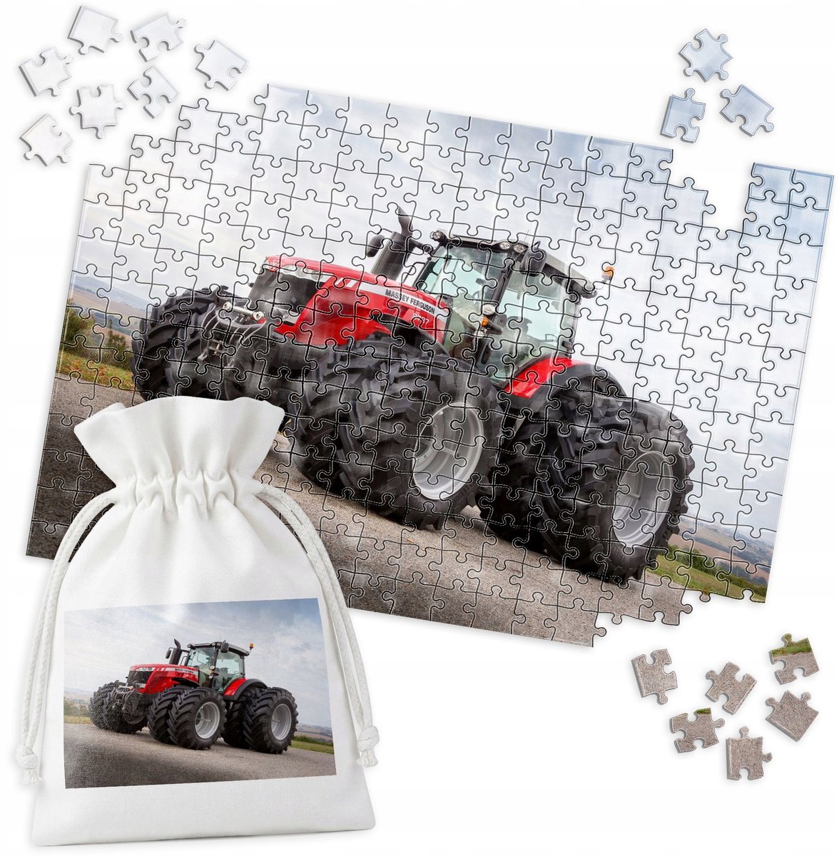 Grote Rode Tractorpuzzel - 252 Stukjes