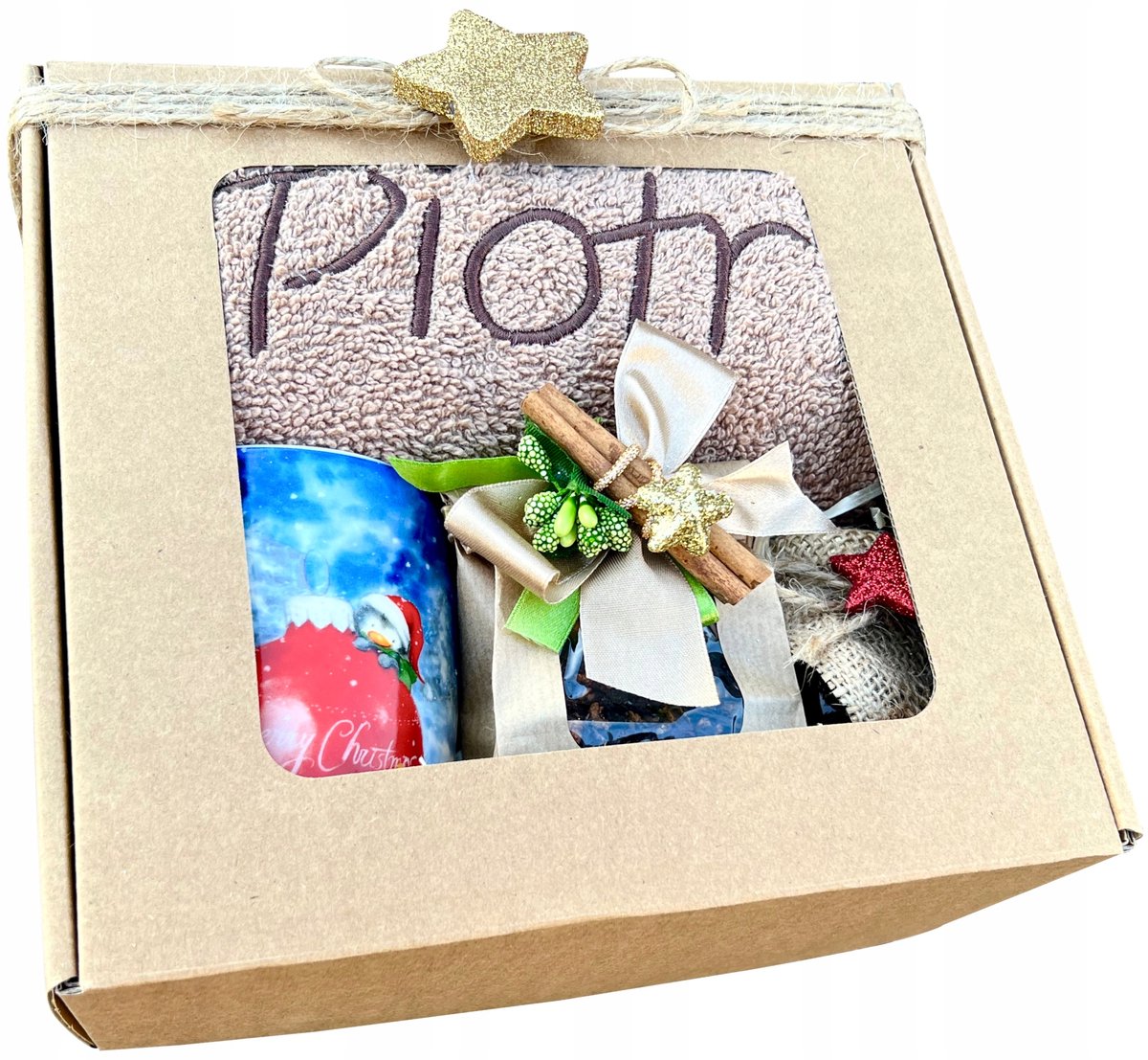 Gepersonaliseerde Cadeauset: Handdoek met Naam, Mok & Thee
