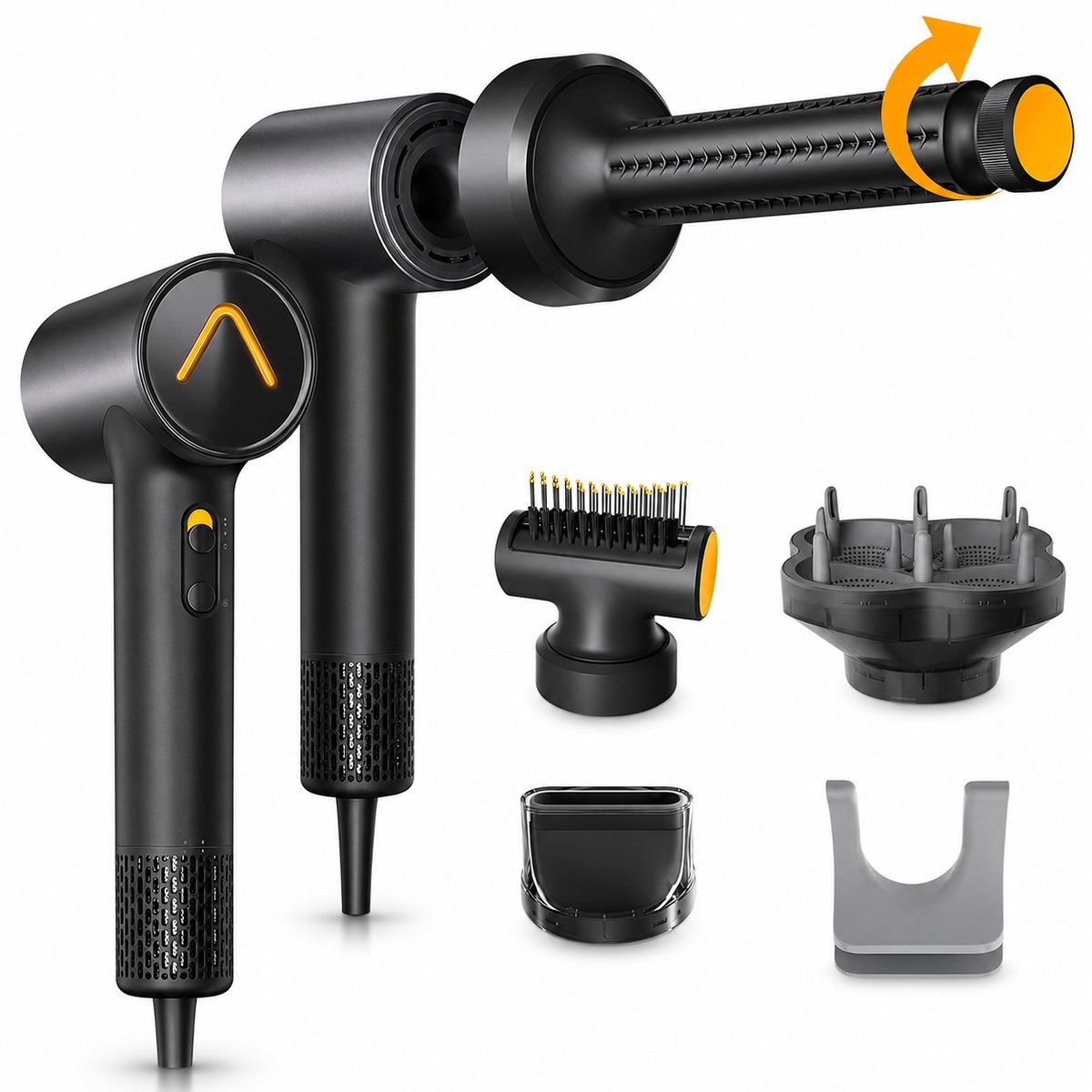 4-in-1 Multistyler Föhn – Airstyler met Automatische Krultang, Föhnborstel, Diffuser & Volumizer – Ionentechnologie – Haarstyler voor Alle Haartypes