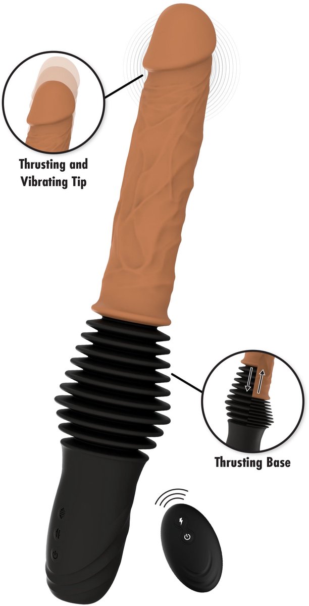 Hidden Desire Vibrators Siliconen Met Afstandsbediening - Realistic Double Thrusting