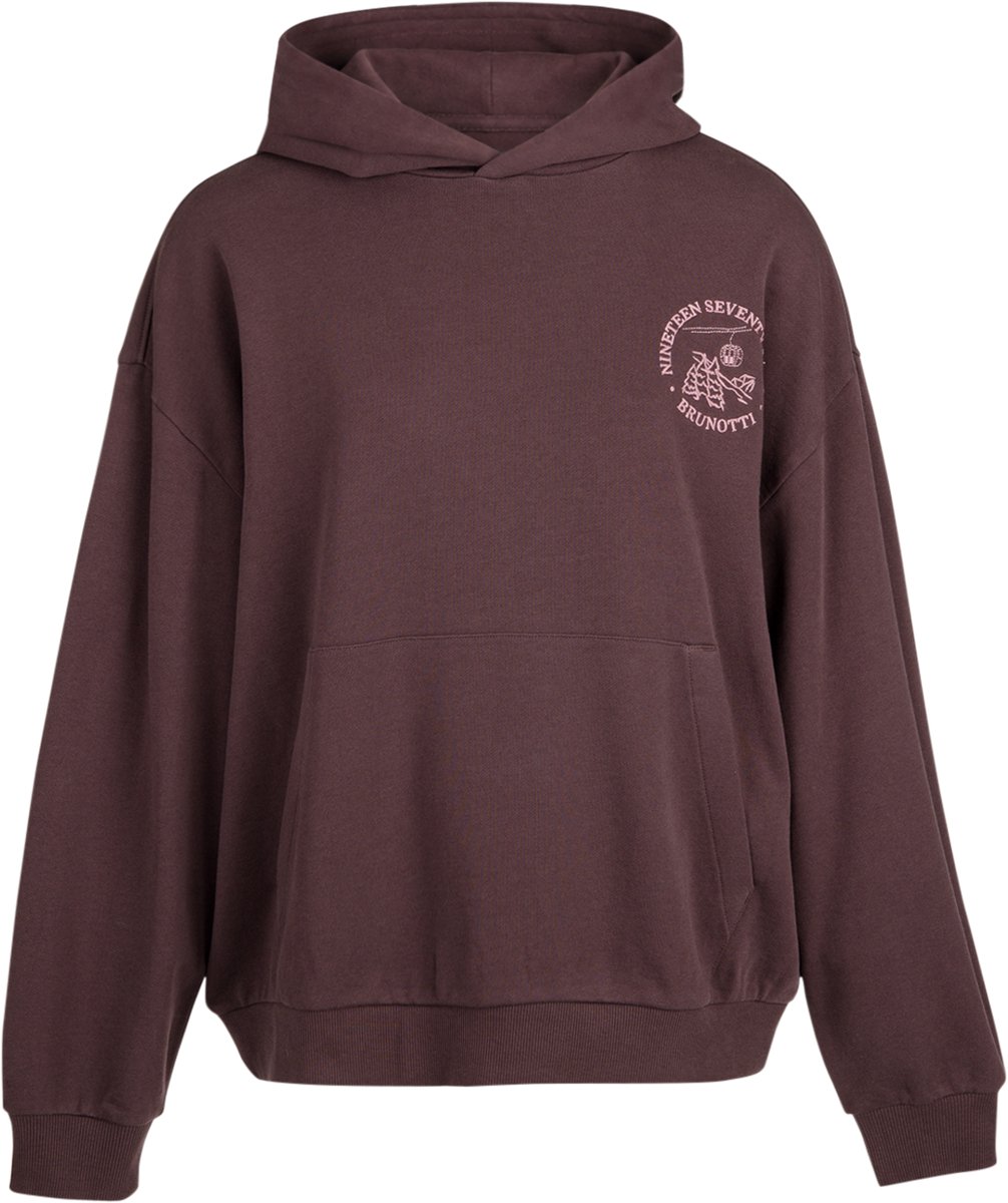Brunotti Sita Hoodie Dames – Sweater met Capuchon Trui Loose fit Rib Details M Raisin