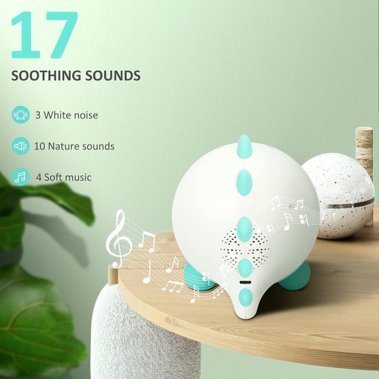 Kinderwekker Slaaptrainer - Peuterklok Leerklok - Kind Leren Wakker - Met Nachtlamp Geluid - 12 x 12 cm - Groen — afbeelding 5