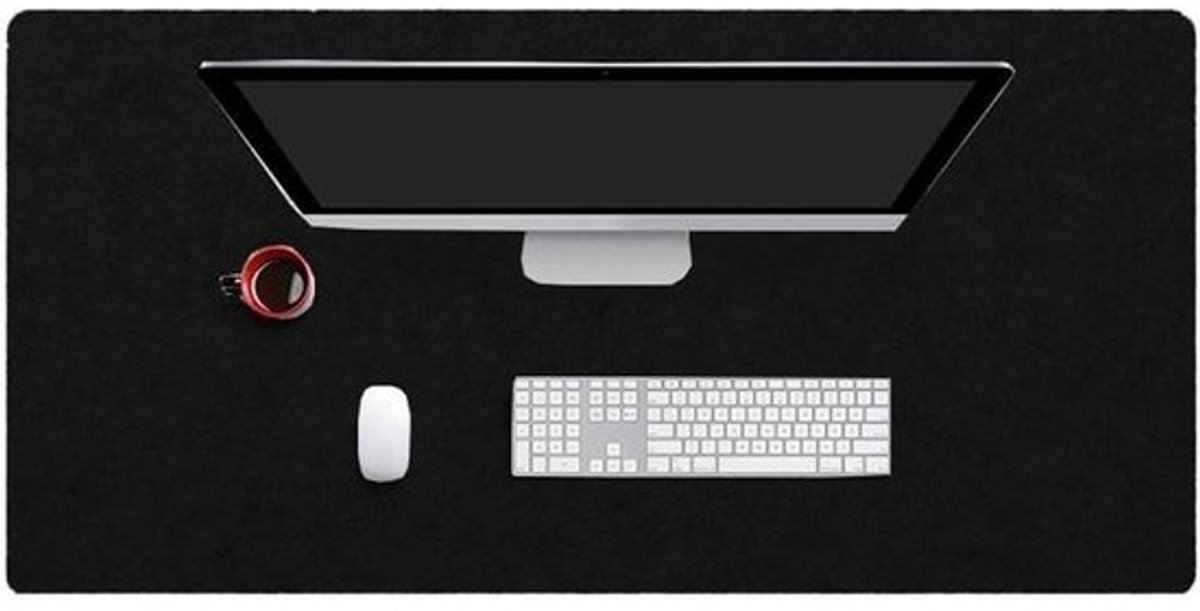 Bureau Mat - Schrijfonderlegger Vilt - Thuiswerk Optimaliseren - Ultra Dikke Bescherming - 100x50CM - Zwart