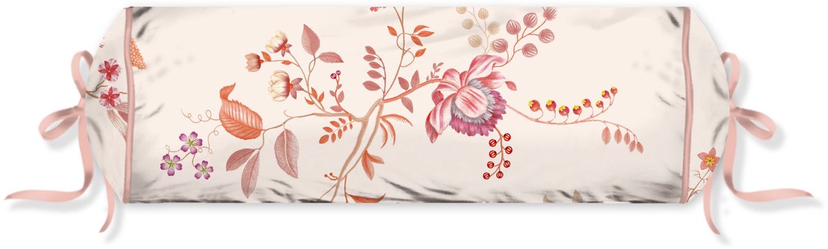 Pip Studio Everbloom Roll Cushion Sierkussen - 22 x 70 cm cm - Licht roze