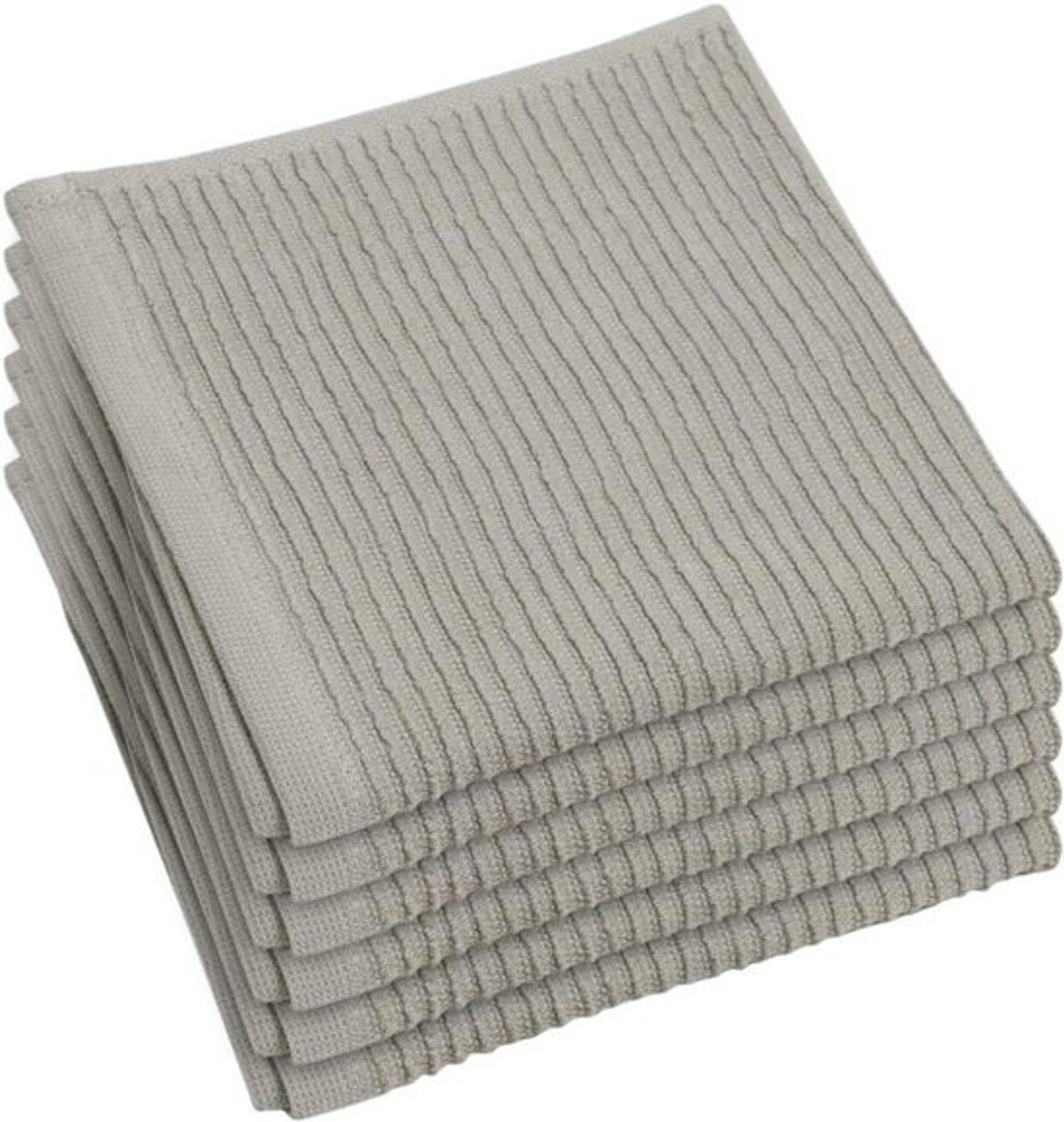 Katoenen Afwasdoeken - Keukendoeken Vaatdoeken - Keuken Schoonmaken - Sterk Absorberend - Set van 6 - Grijs