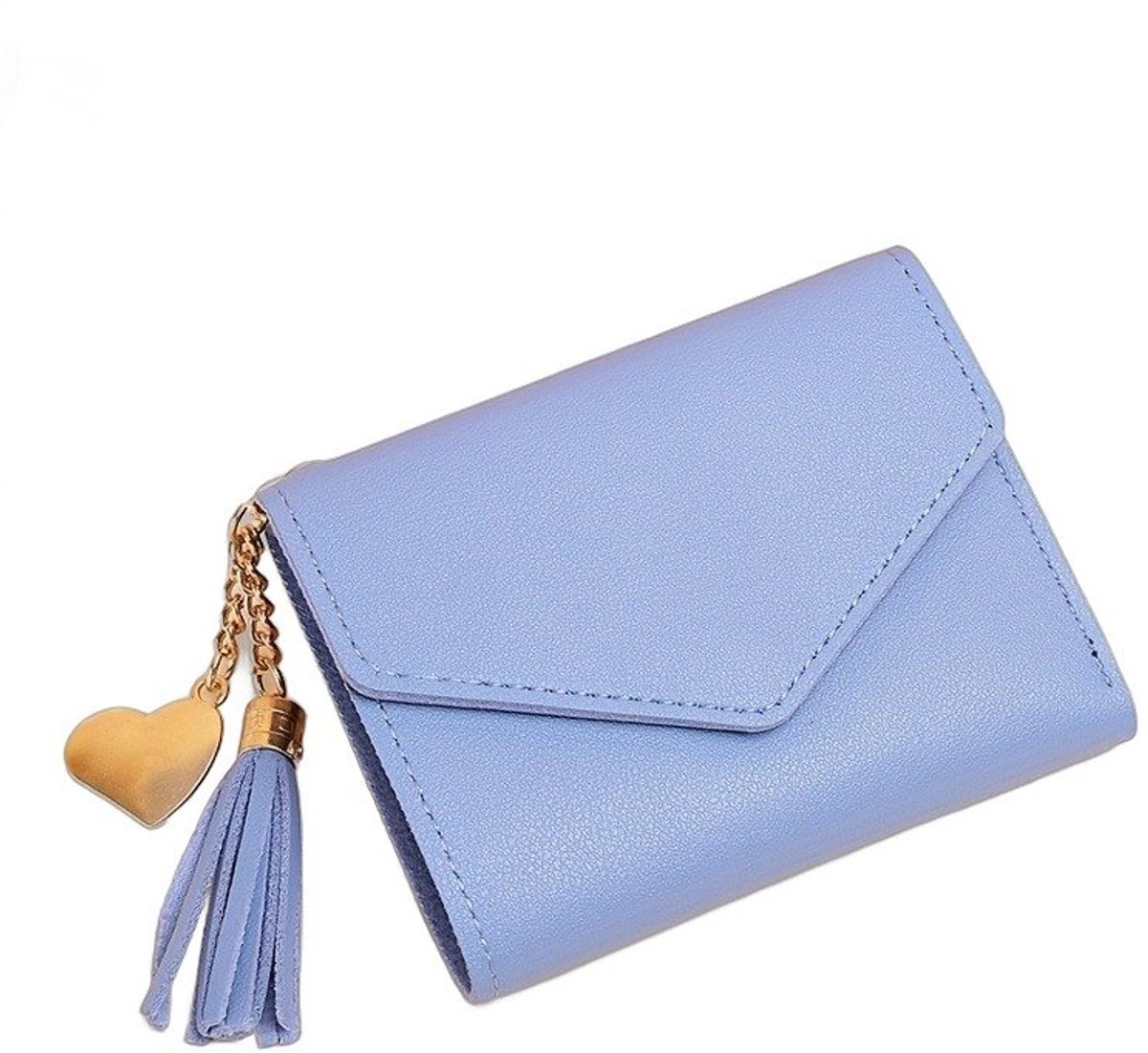 Currero Portomonee - Portemonnee Dames & Heren - RFID Anti Skim - Pasjeshouder - Klein Model - Met Rits - Kunstleer - Blauw